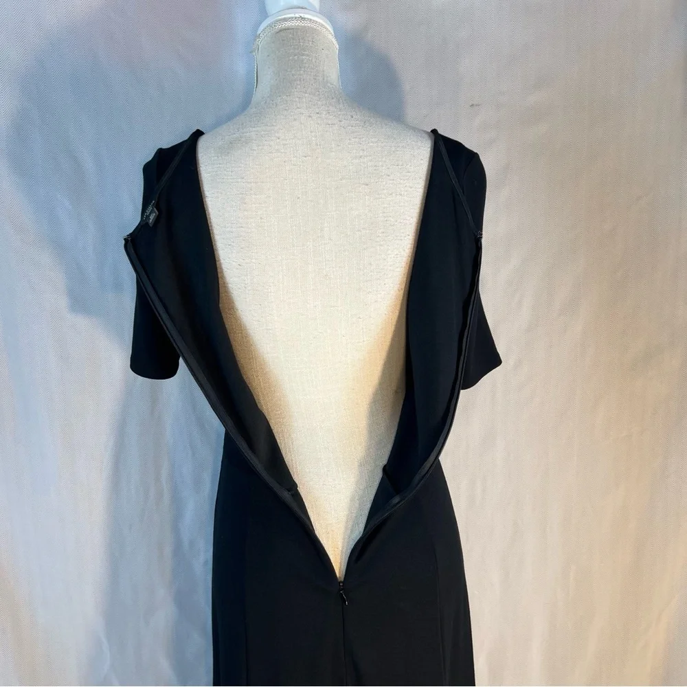 Ann Taylor Little Black Dress Knit Fit & Flare Short Sleeves Classic EUC 6P 👍 - Picture 5 of 7